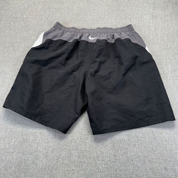 Vintage Nike Running Shorts Mens XXL 2XL Black Swoosh Mesh Lined - Picture 4 of 8